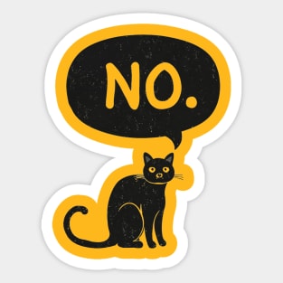 Cat Says No Sticker